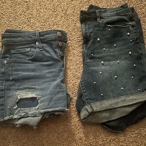 Stylish Denim Shorts Set